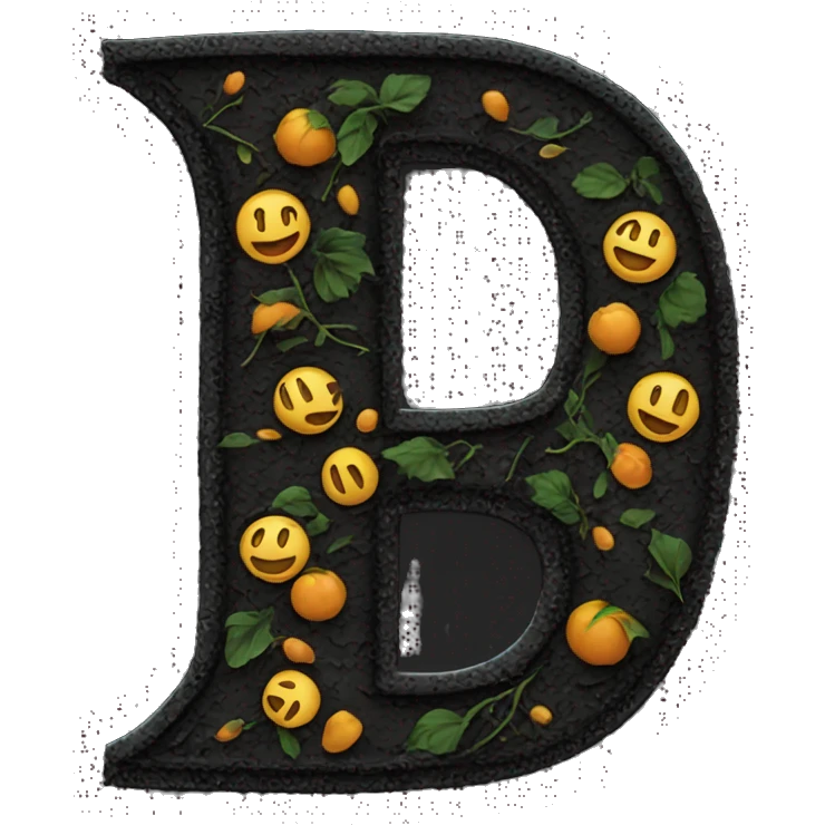 Big letter „L” with black background emoji