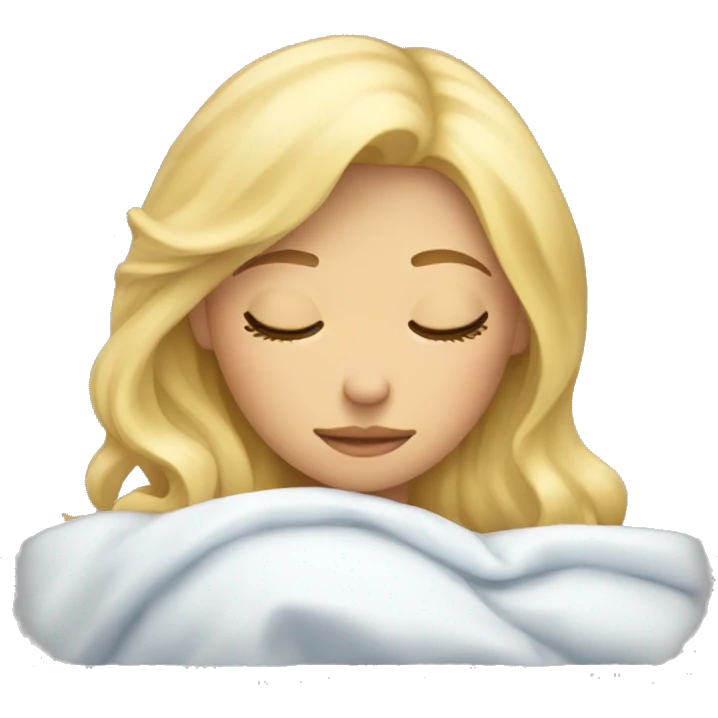 Blonde girl sleeping emoji