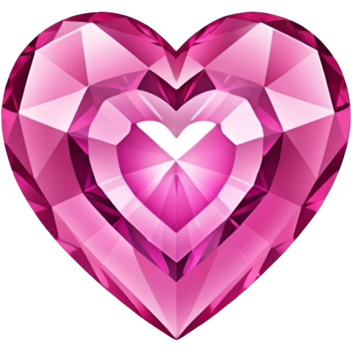 glitter pink crystal heart emoji