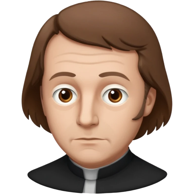 Johann Gottlieb Fichte philosopher three-quarter view brown hair emoji