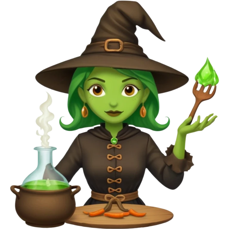 green witch cooking potion emoji