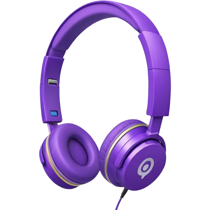 Glitter Purple and Cian headset emoji