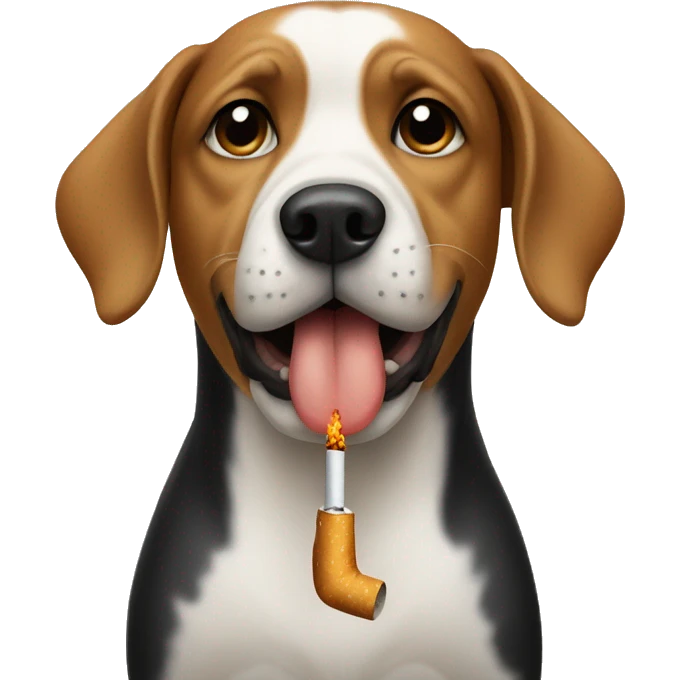 dog with a cigarette  emoji