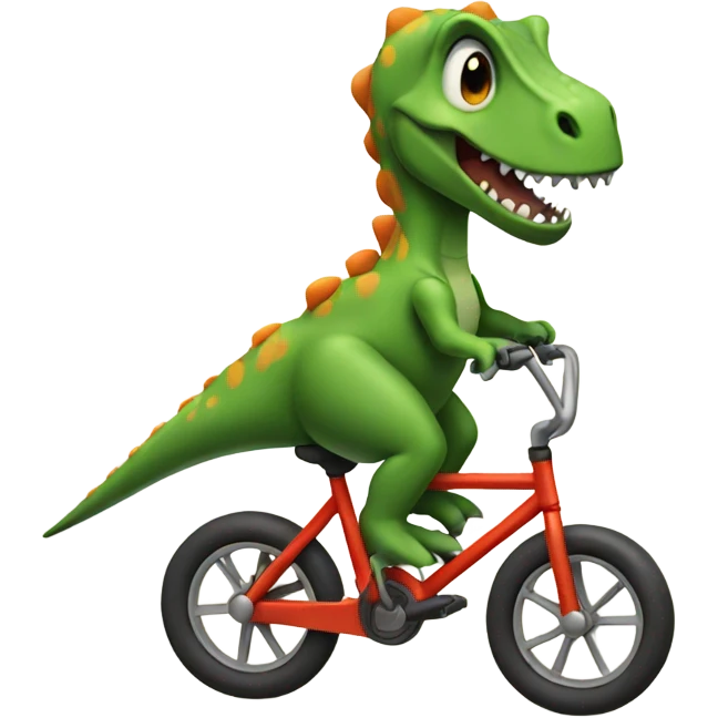 Dinosaur riding a bike  emoji