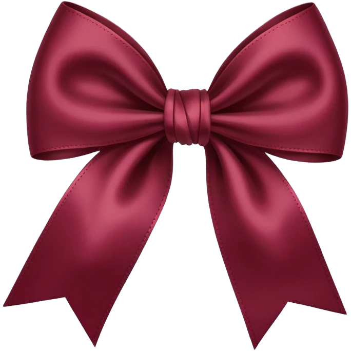 Burgundy bow  emoji