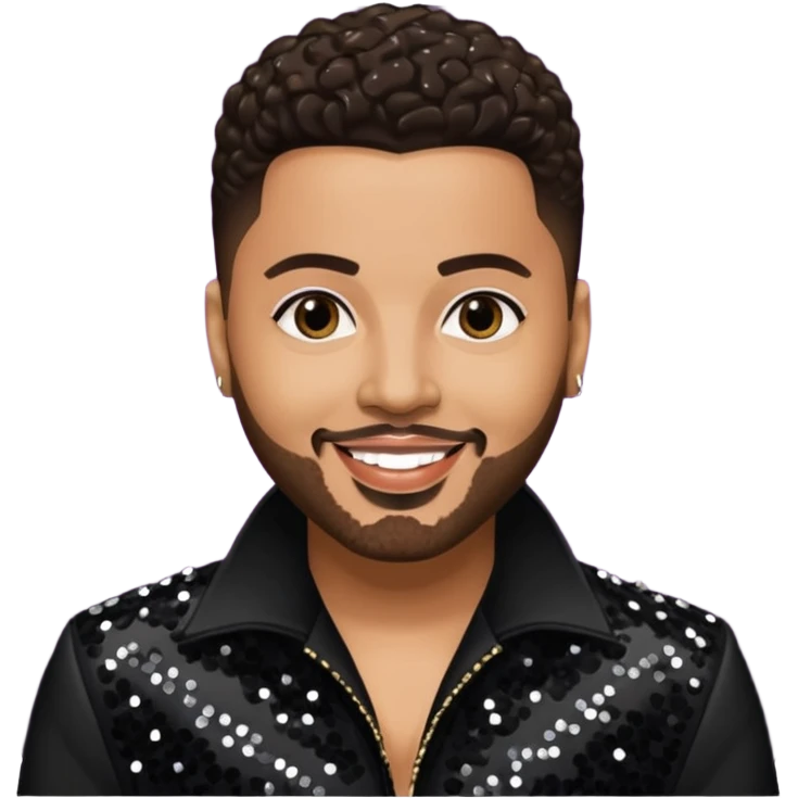 Al B Sure, R&B Singer with dark brown hair, black sequin outfit  emoji