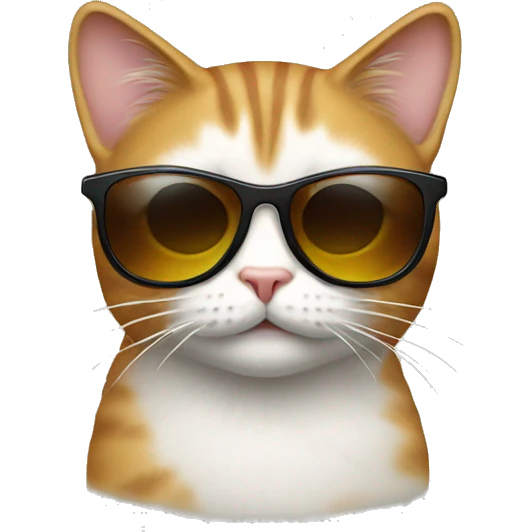 Cat with sunglasses emoji