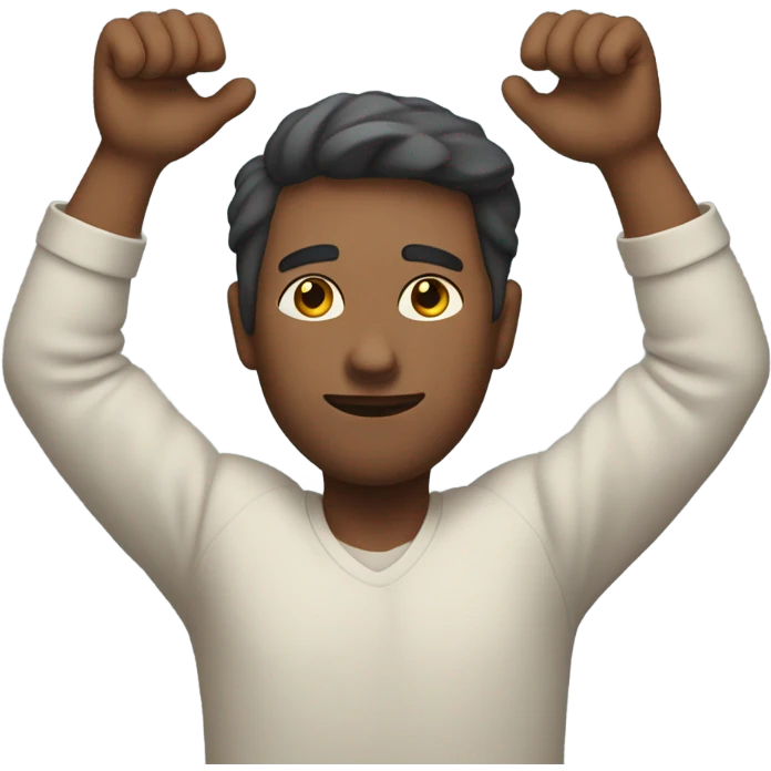 Man with his head in one elbow with the other arm outstretched  emoji