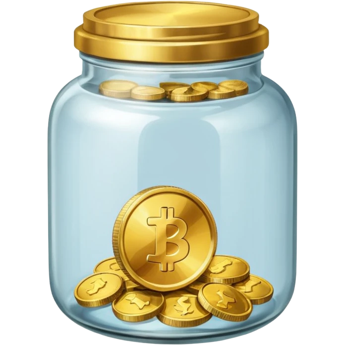jar with a one coins emoji