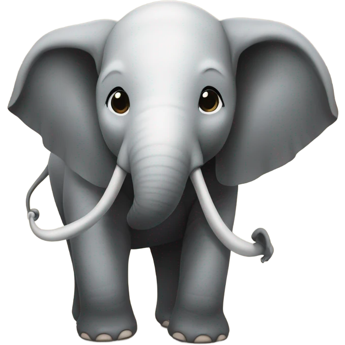 The elephant's trunk grows on the panda's body emoji