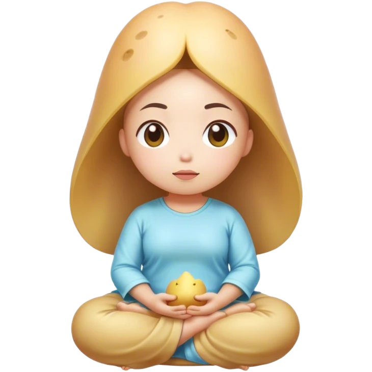 meditater kawaii potato girl emoji