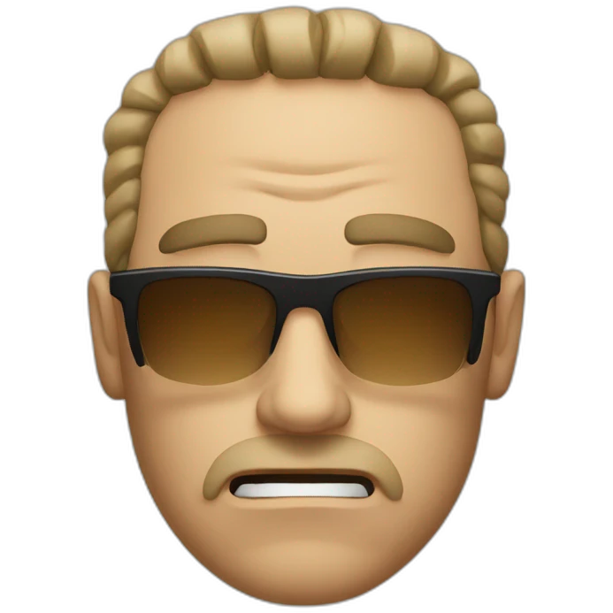 Angry guy with sunglasses emoji