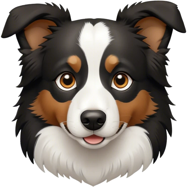 Border Collie schwarz weiß with Brown eyes   emoji