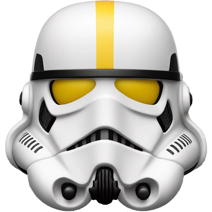 Black and yellow stormtrooper helmet  emoji