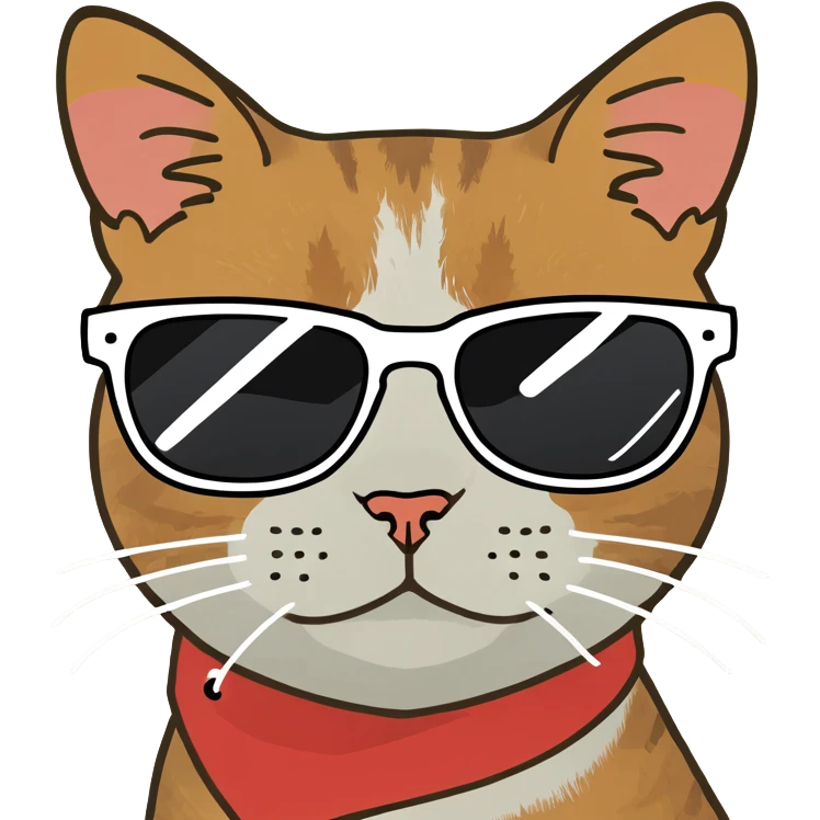 Cat with sunglasses emoji