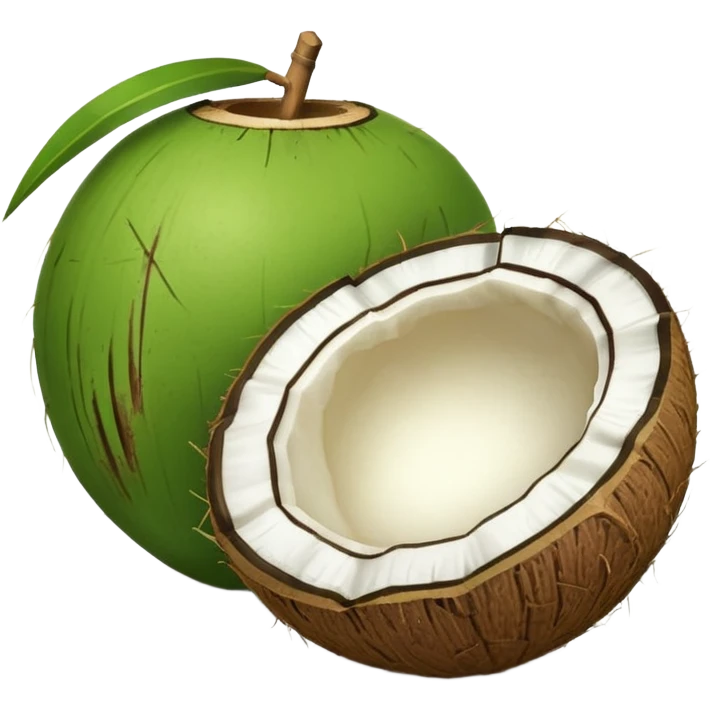 Green coconut emoji emoji