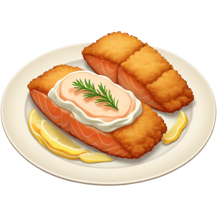 Plate of salmon Kroket emoji