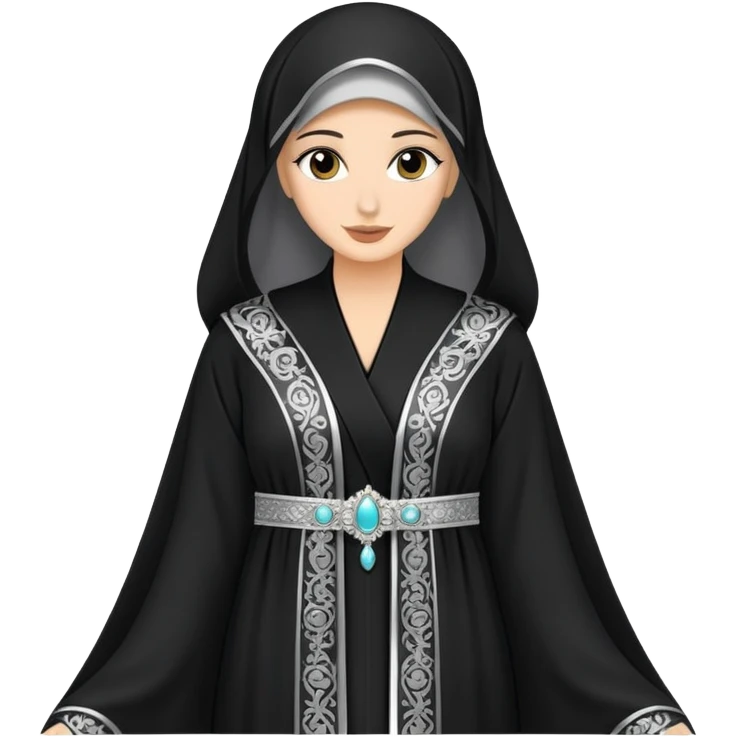 Abaya with nose-peice  emoji