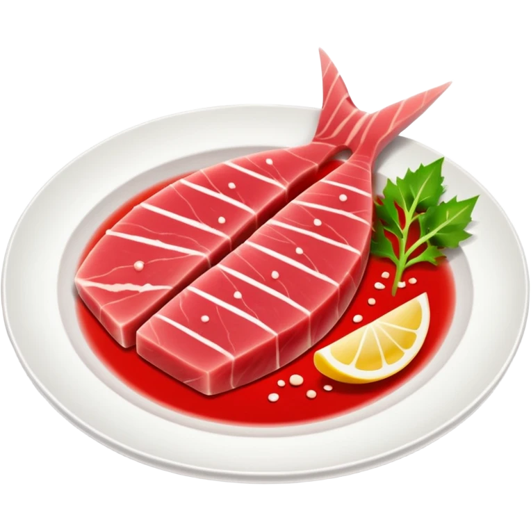 Make tuna sashimi iPhone emoji style emoji