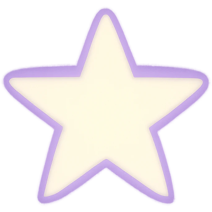 star with a soft glow, purple, no background emoji