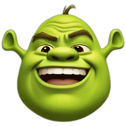 green shrek crying laughing lmao emoji
