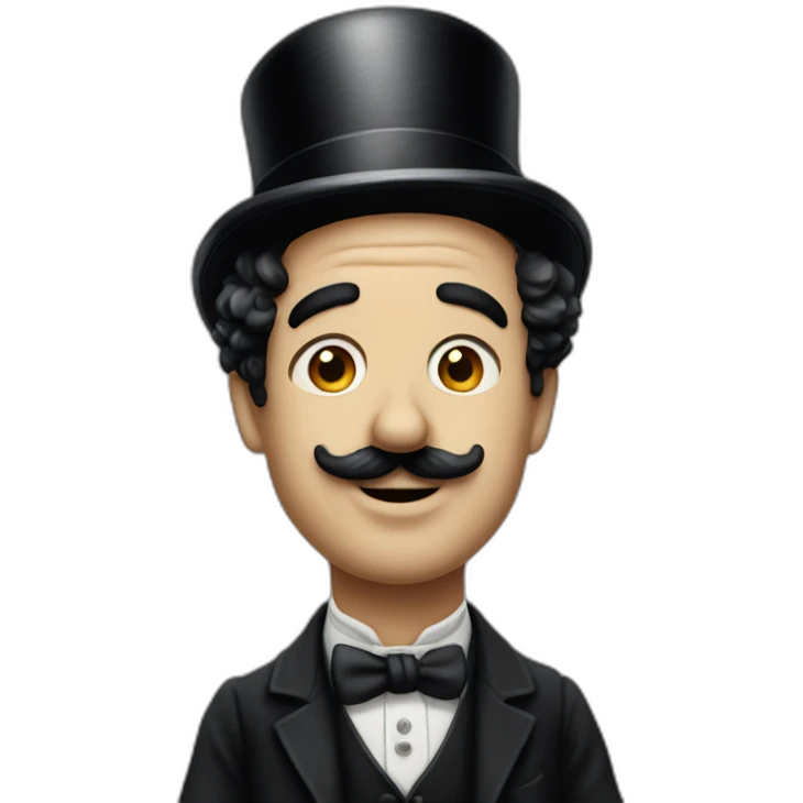 Charlie Chaplin sans chapeau emoji