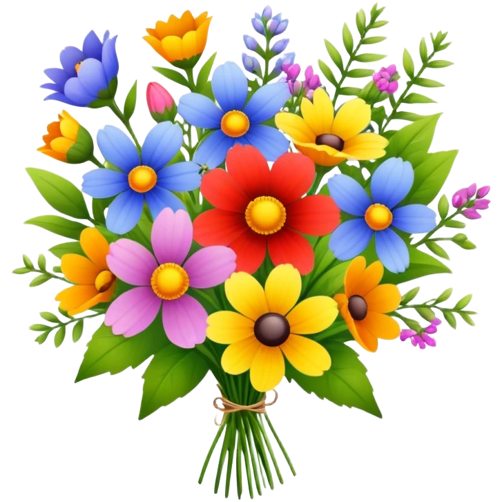 A bouquet of wildflowers for Women's Day. emoji