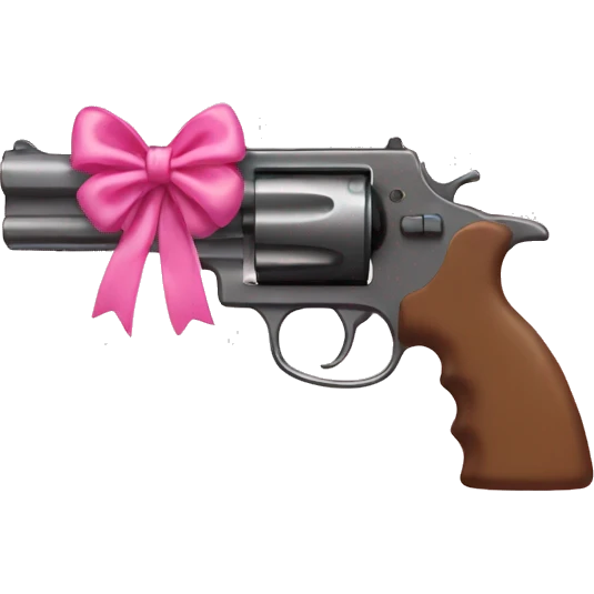 Gun with pink bow emoji