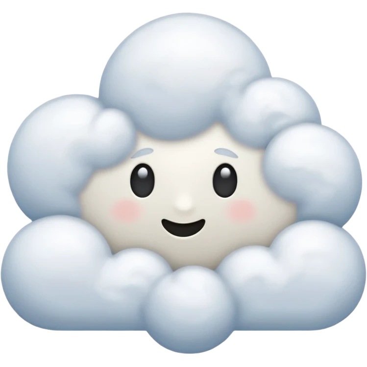 Cloud hugging itself emoji