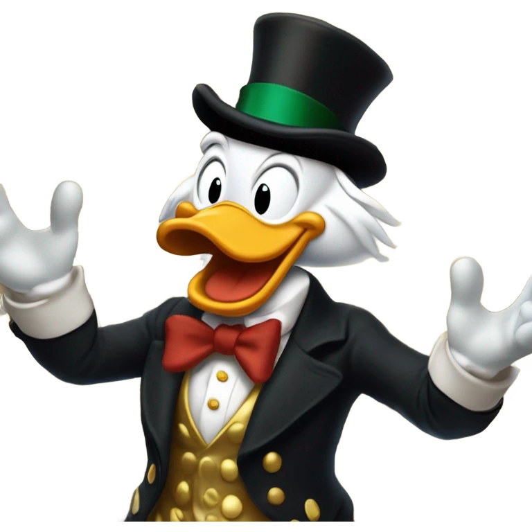 Scrooge McDuck counting money emoji