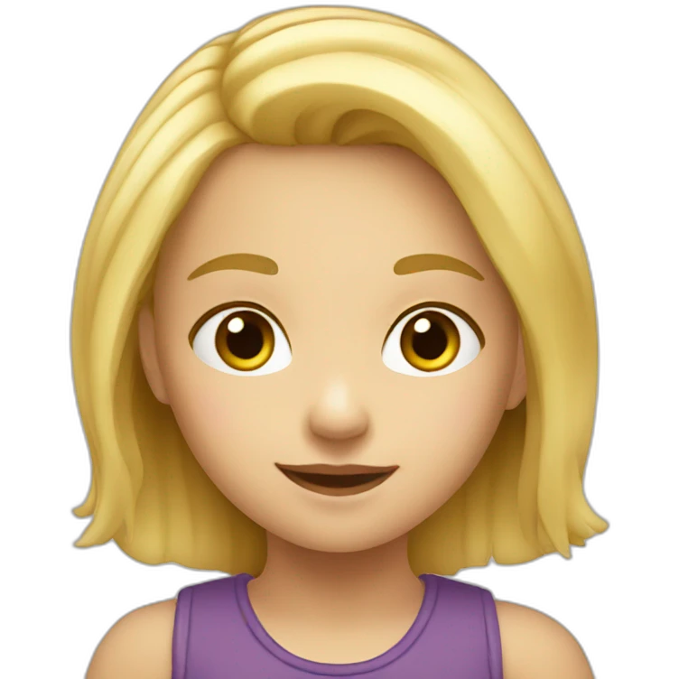 little blond girl full size emoji