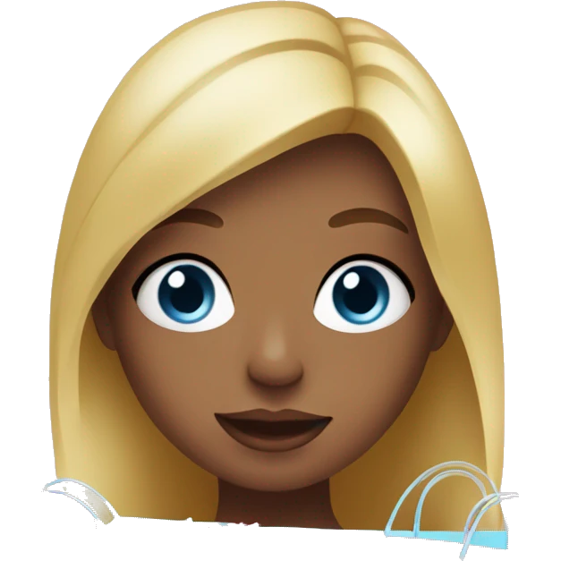 cute blonde with blue eyes surrounded by pink shopping bags emoji