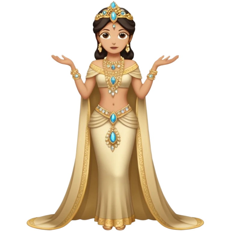 vestimenta himilce en cuerpo entero con joyas  emoji