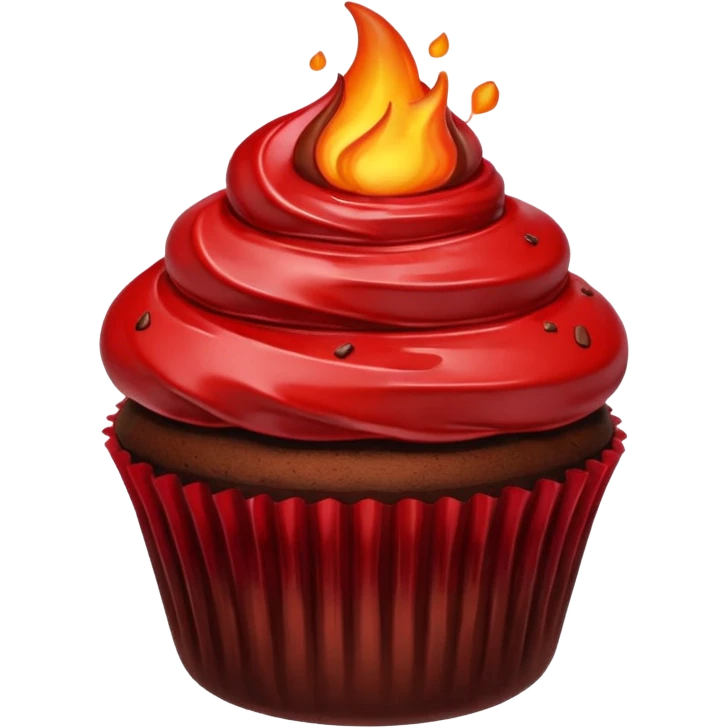 Lava cupcake emoji