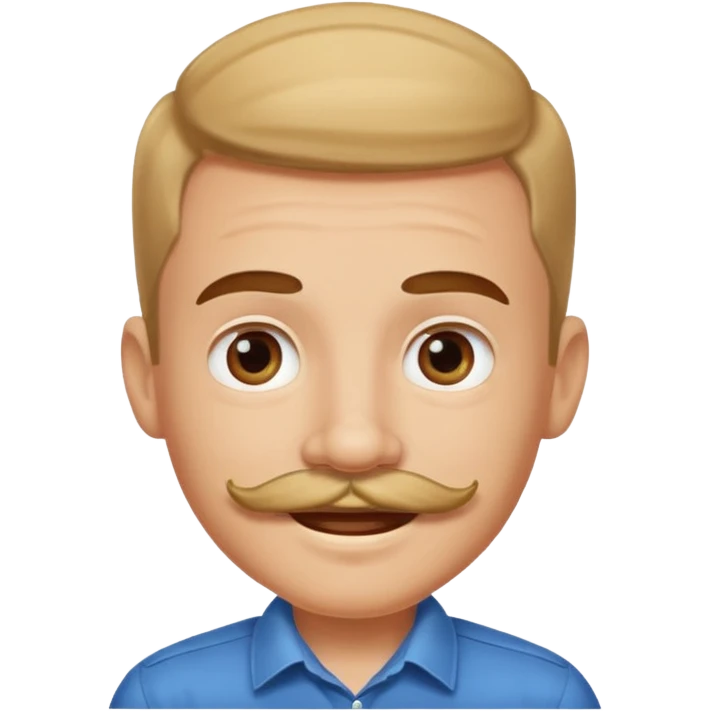 mustache Young boy,Big mustache.
negative: Dont use same face style. emoji