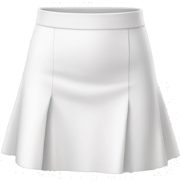white mini skirt emoji
