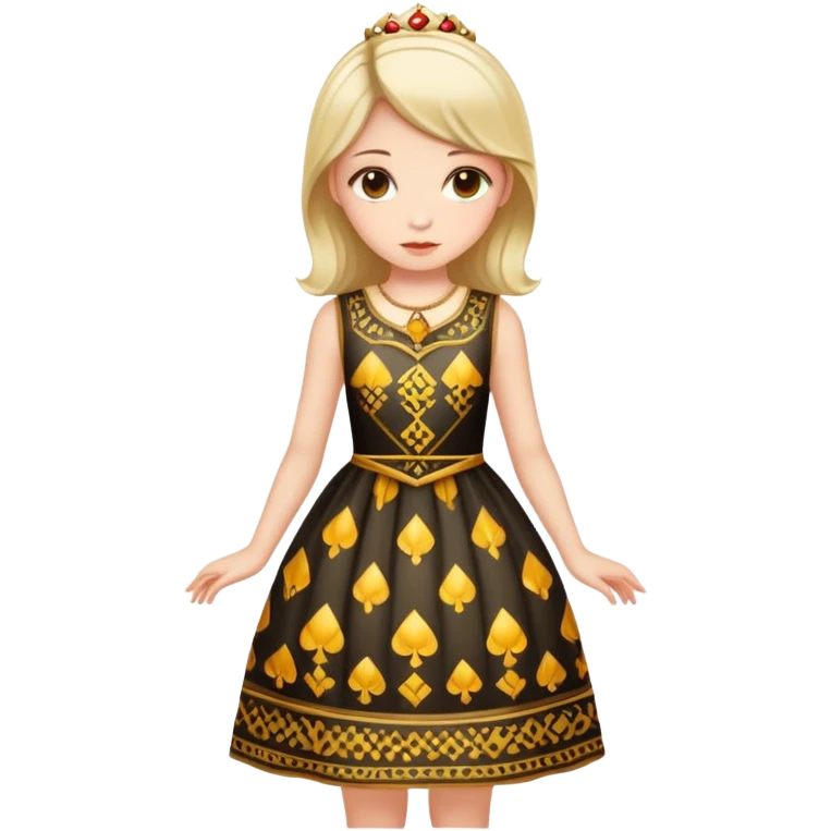 Girl with pawns everywhere on her clothes emoji