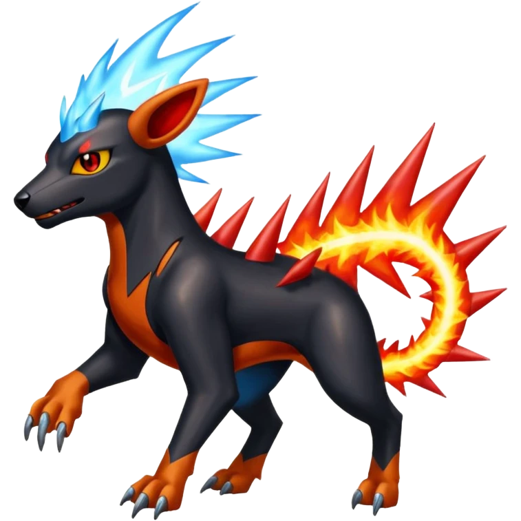 Houndoom-Electrike-Fakémon-hybrid-creature (full body)  emoji