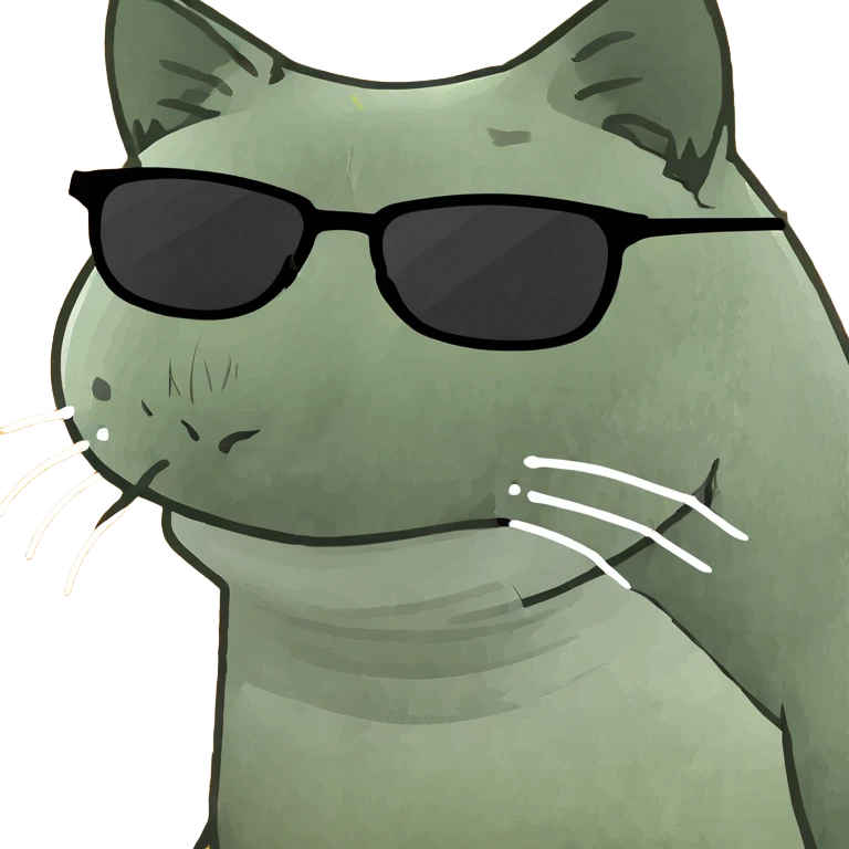 Cat with sunglasses emoji