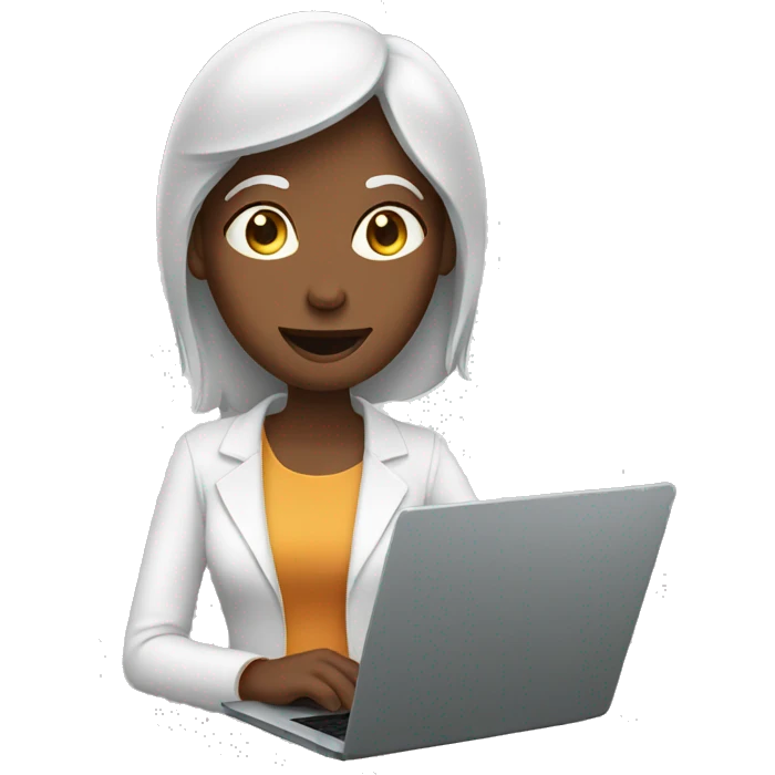 women with latop emoji