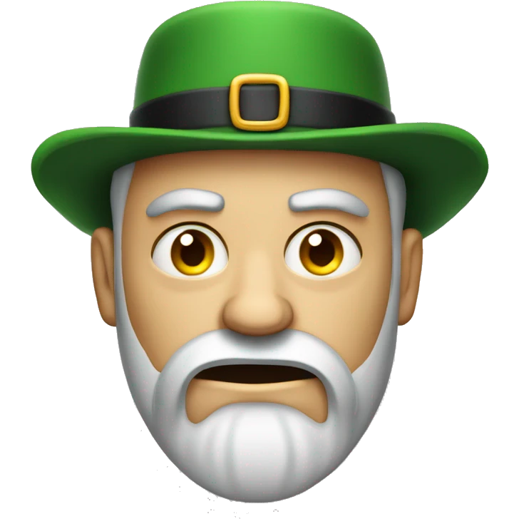 irish angry man 30 years old with beard and hat emoji