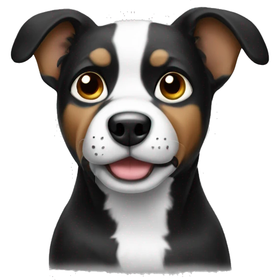 Black and white dog emoji