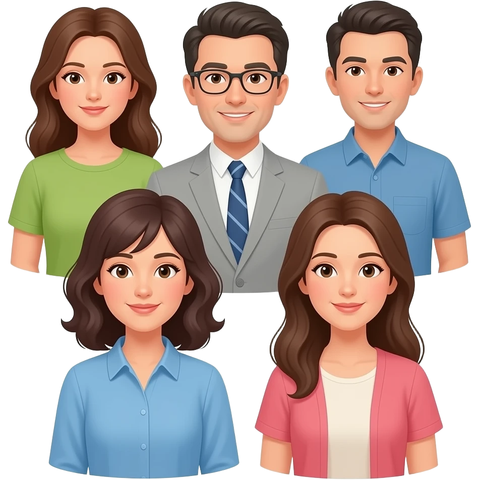 4 women and 3 men emoji