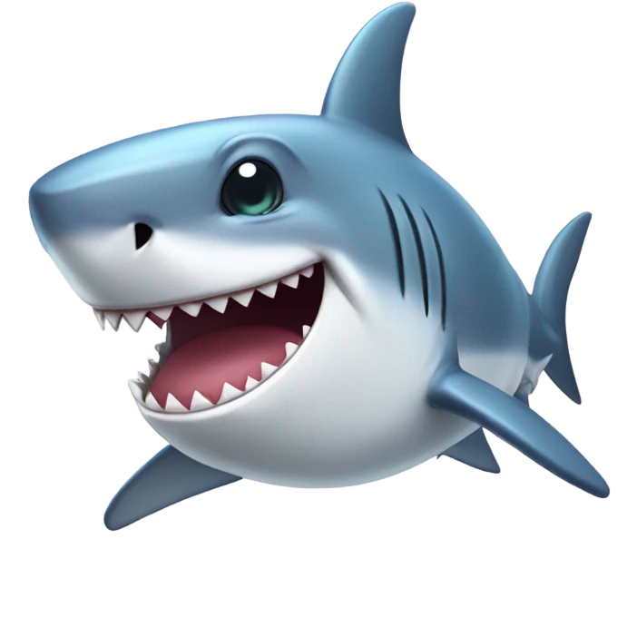 Shark wearing tiara  emoji