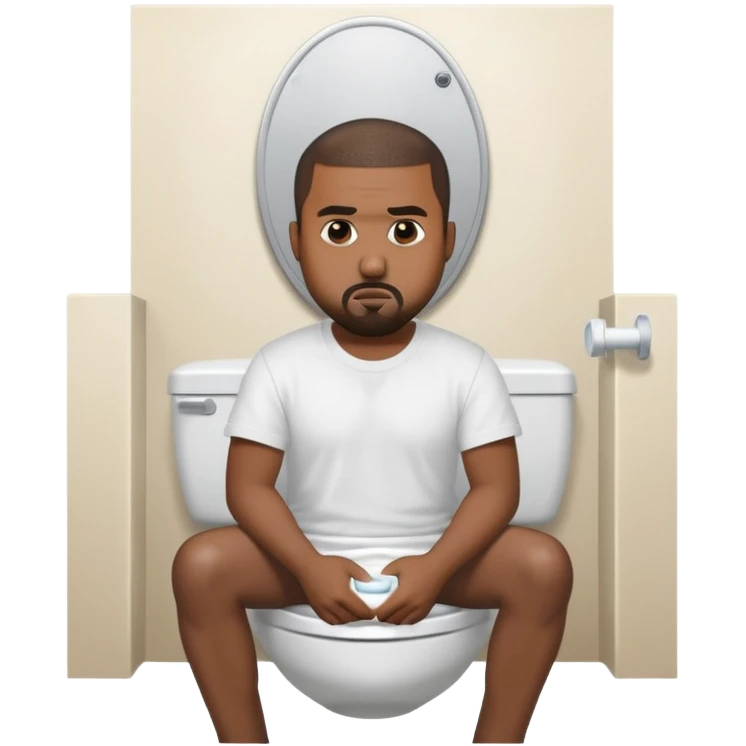 Kanye on toilet emoji