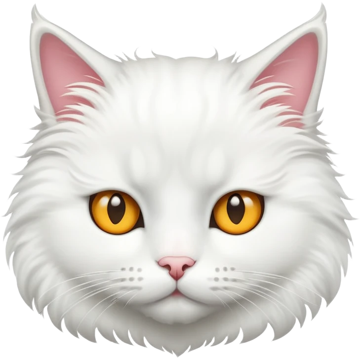 Emoji głowa białego kotka emoji