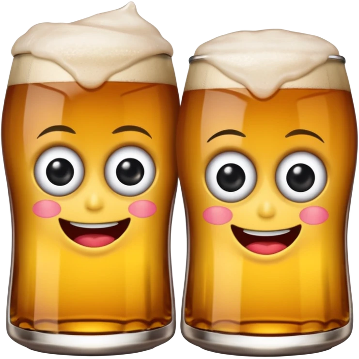cervezas con ojos y bocas bebiendo alcohol con amigas cervezas emoji