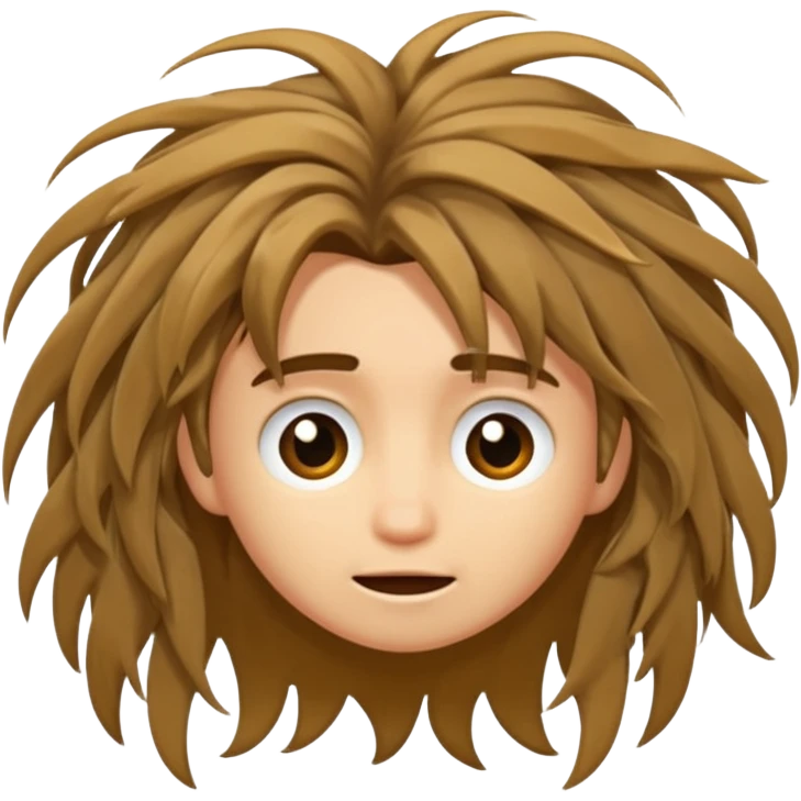 disheveled hair  emoji