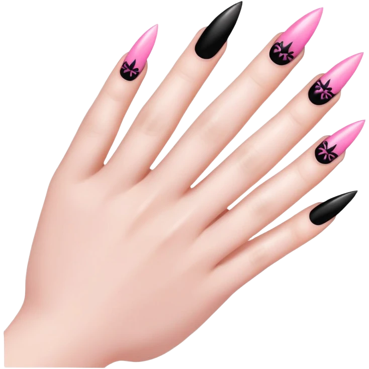 pink gothic nails emoji