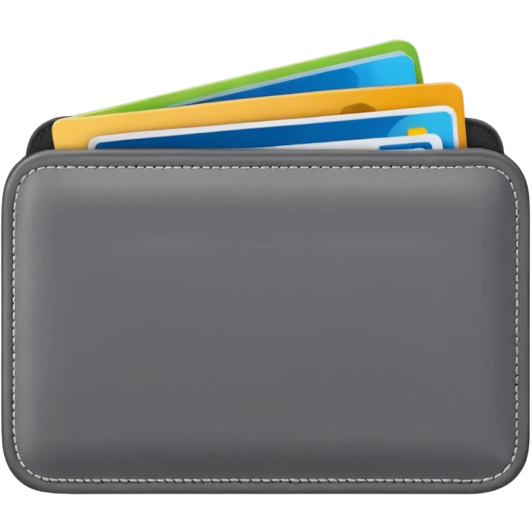 grey open wallet emoji